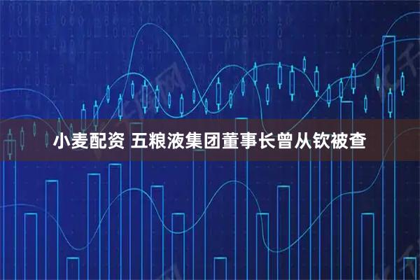 小麦配资 五粮液集团董事长曾从钦被查